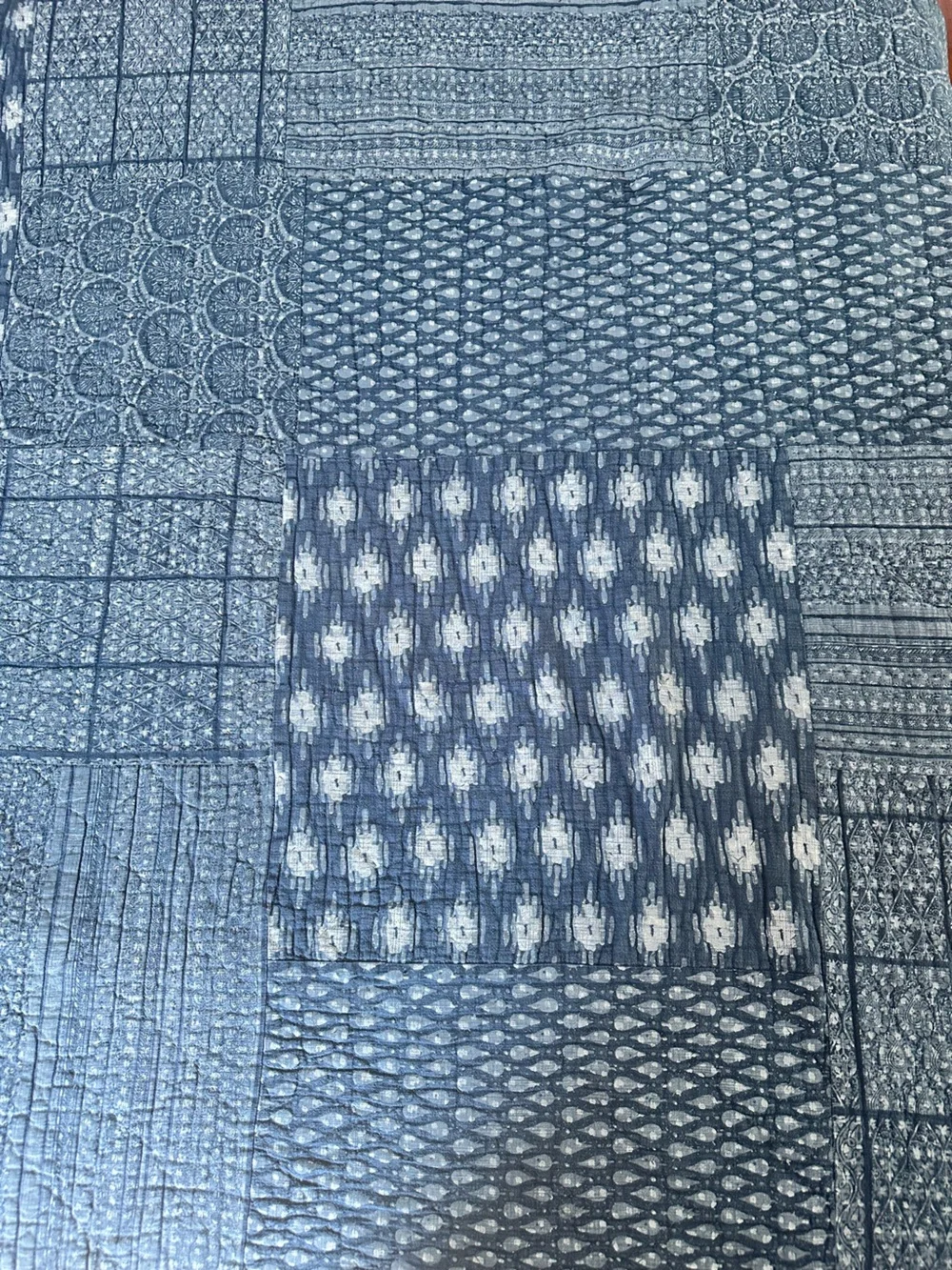 Reversible Patchwork Navy Quilt from Company Store